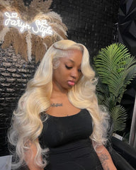 613 Lace Front Wig Human Hair 13x4 Blonde Wig Human Hair 200 Density