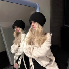 Hat Wig for Women Autumn Platinum Curly Hair Sweet and Cool Hat Wig