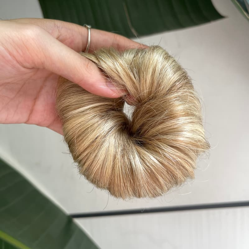 100% Human Hair Bun Scrunchie – 35g, B12