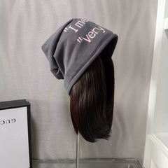 Spring Short Bob Curled Versatile Stacked Wave Hat Wig for Women