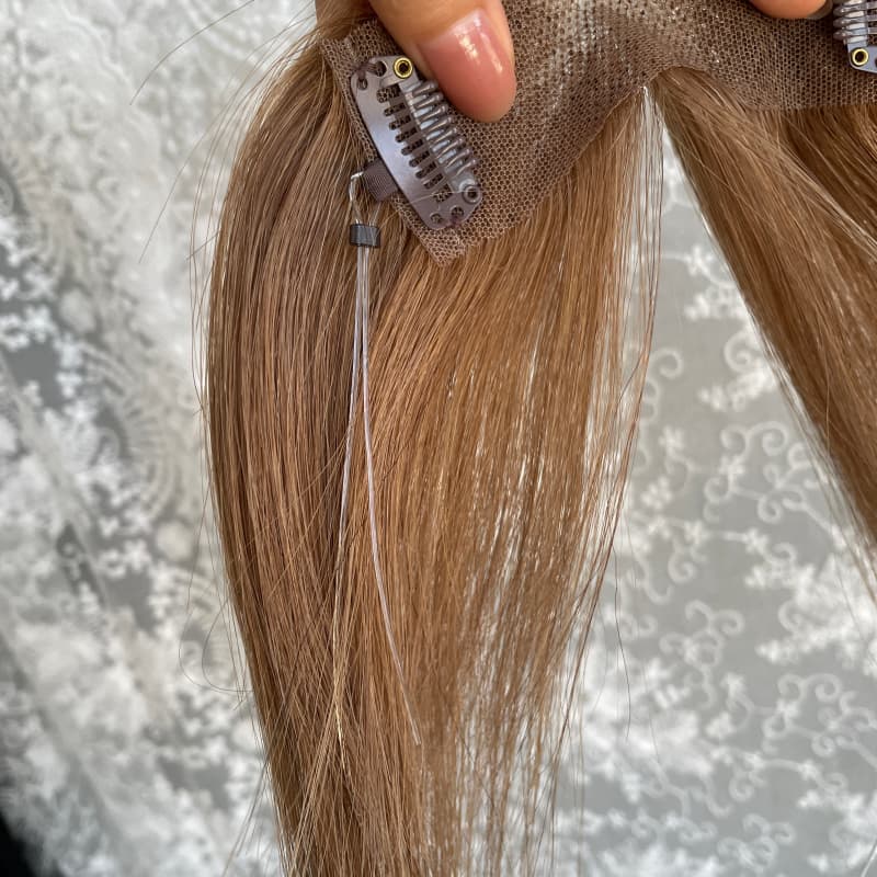 Natrahair 4 halo wire human hair topper, ultra-thin lace 10 x 3.5 cm, 25 cm hair - view 11