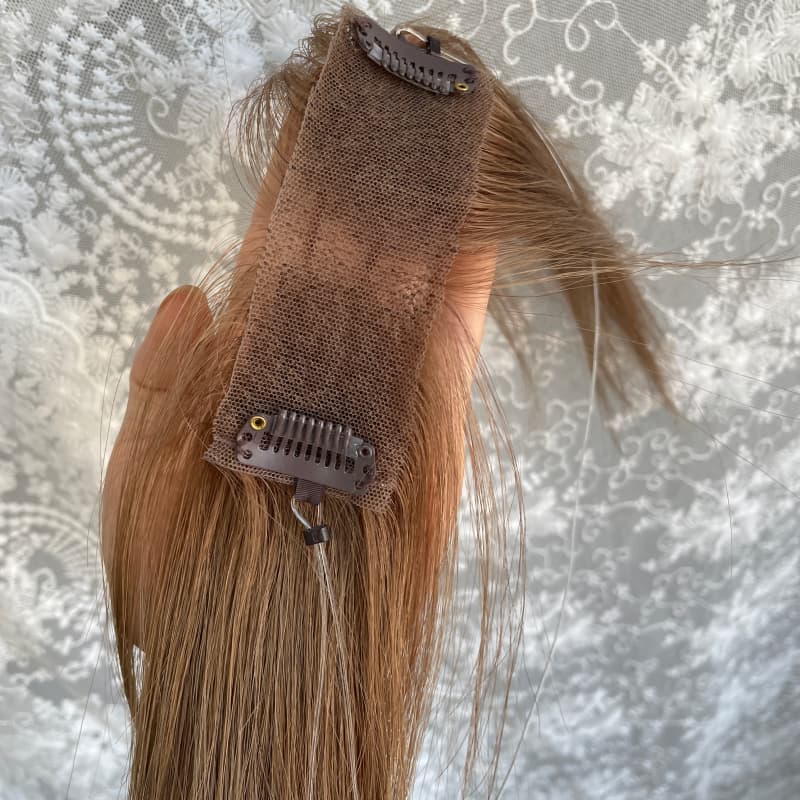Natrahair 4 halo wire human hair topper, ultra-thin lace 10 x 3.5 cm, 25 cm hair - view 12