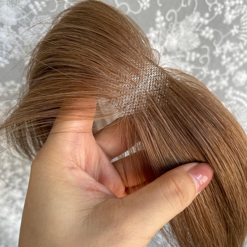 Natrahair 4 halo wire human hair topper, ultra-thin lace 10 x 3.5 cm, 25 cm hair - view 7