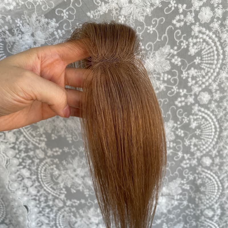 Natrahair 4 halo wire human hair topper, ultra-thin lace 10 x 3.5 cm, 25 cm hair - view 8
