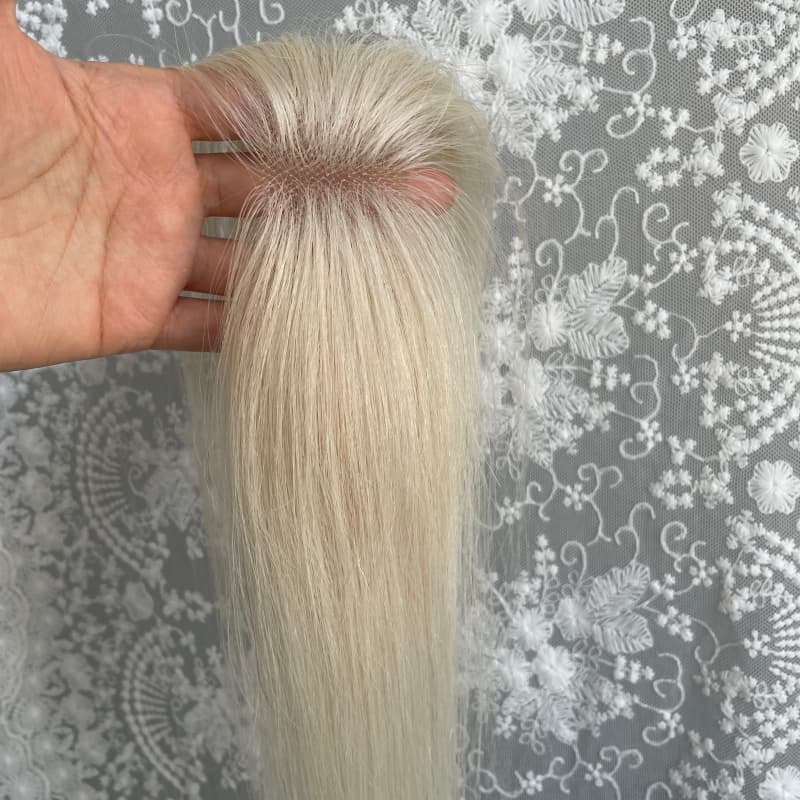 Natrahair 60 halo wire human hair topper, ultra-thin lace 10 x 3.5 cm, 25 cm hair - view 3