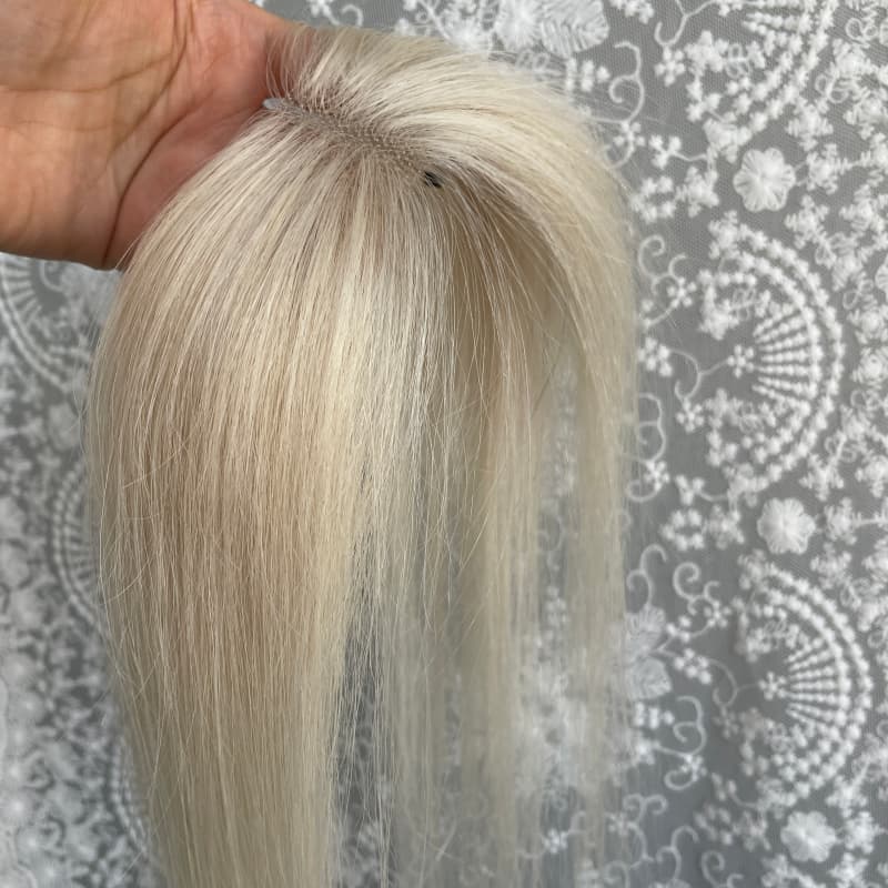 Natrahair 60 halo wire human hair topper, ultra-thin lace 10 x 3.5 cm, 25 cm hair - view 4