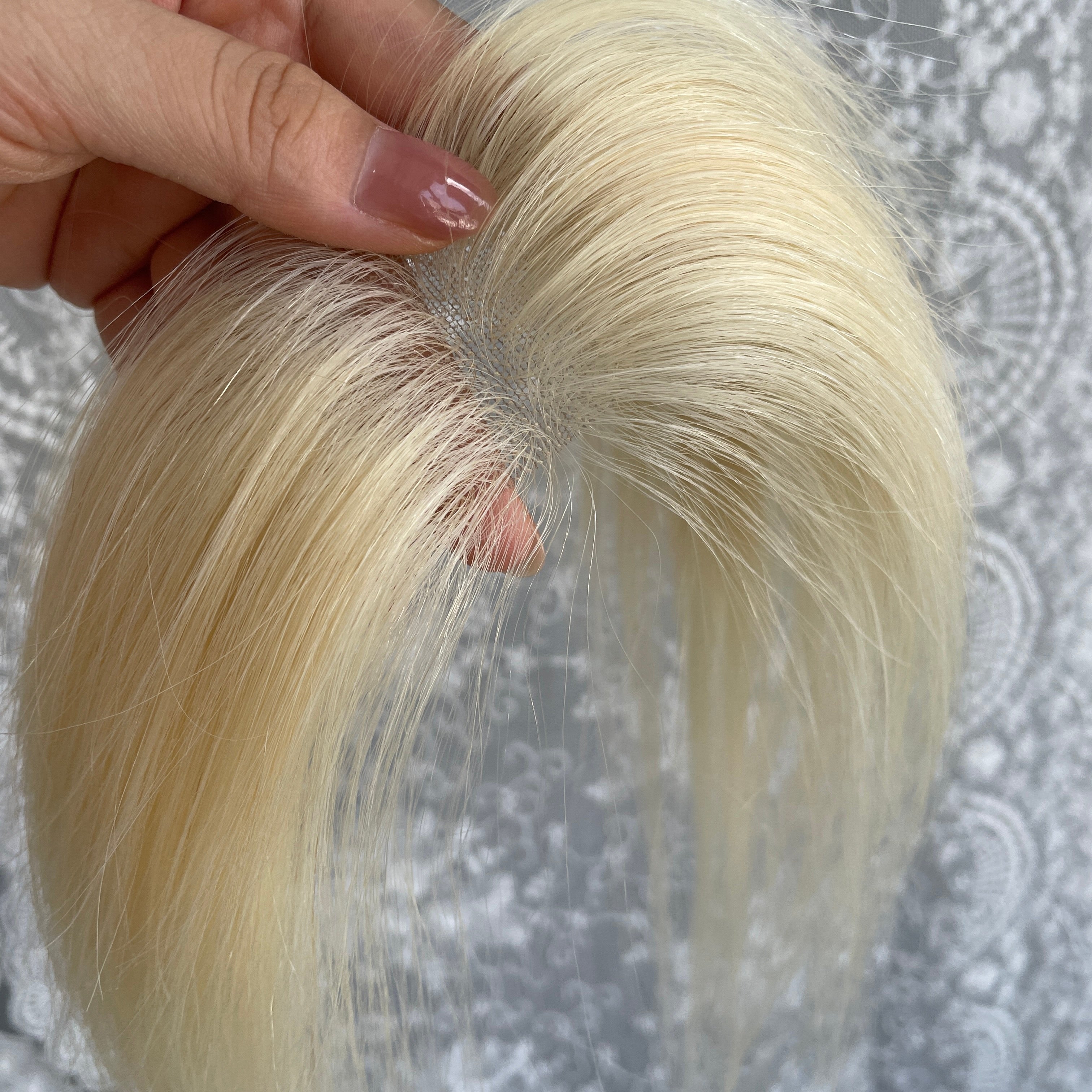 Natrahair 613 halo wire human hair topper, ultra-thin lace 10 x 3.5 cm, 25 cm hair - view 4
