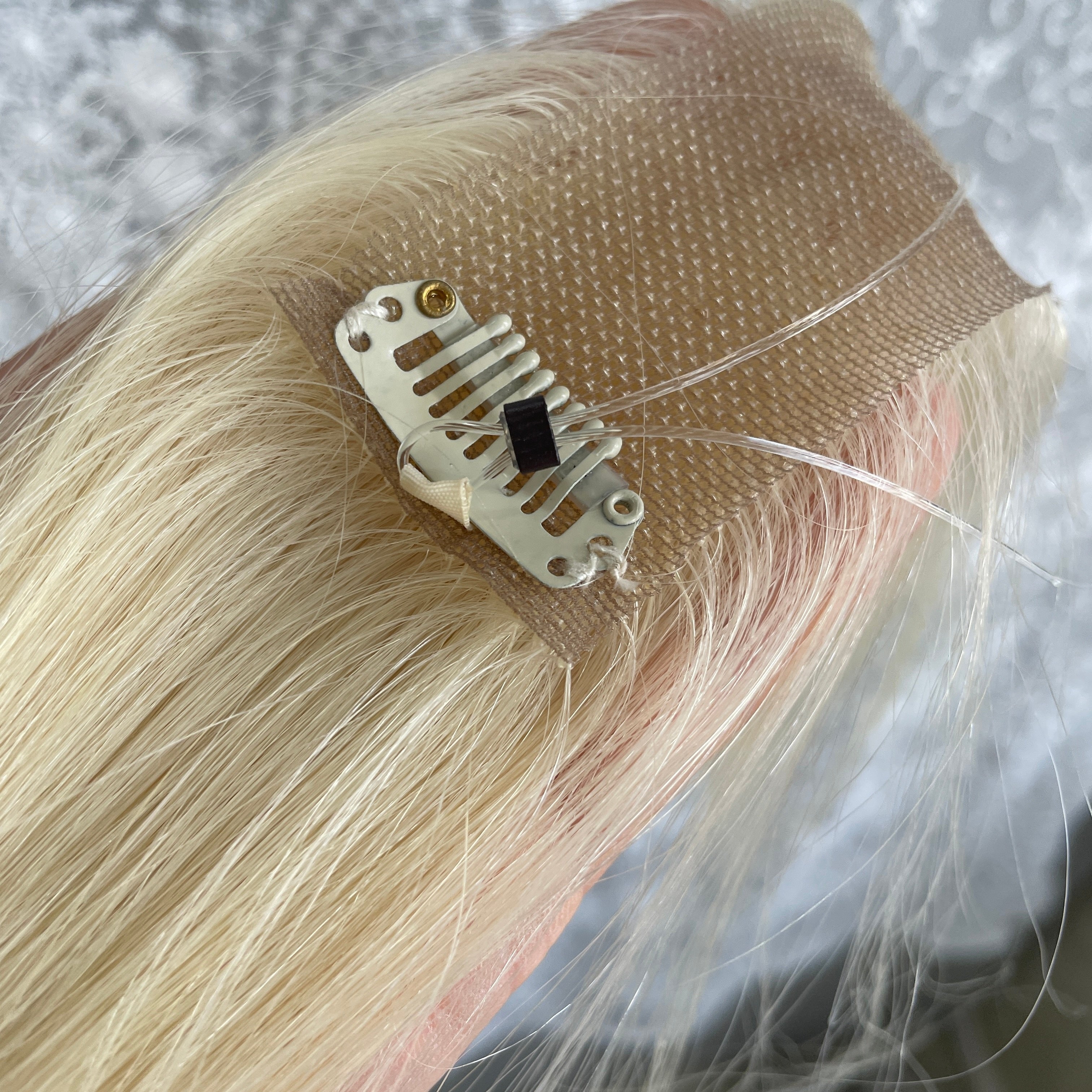 Natrahair 613 halo wire human hair topper, ultra-thin lace 10 x 3.5 cm, 25 cm hair - view 7