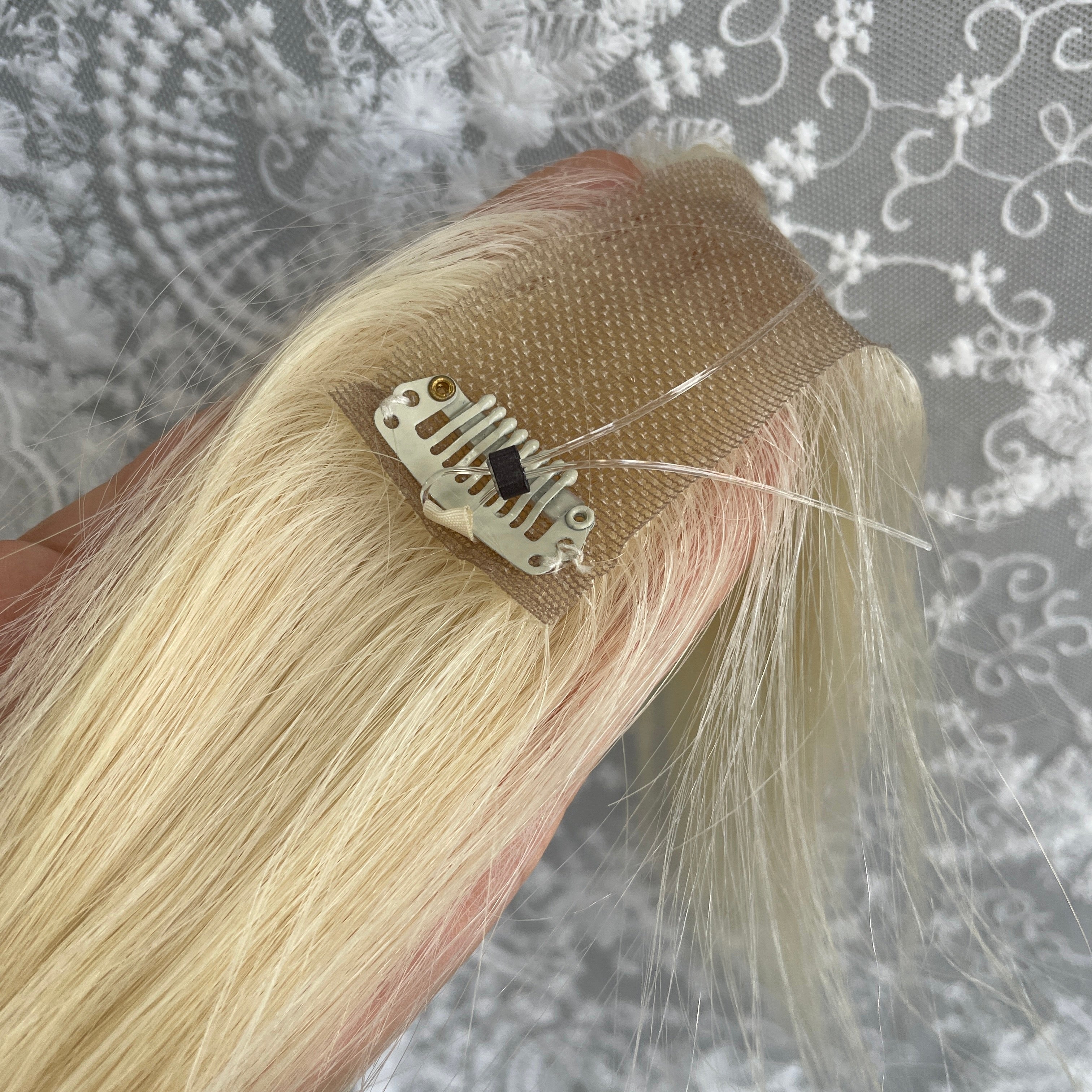 Natrahair 613 halo wire human hair topper, ultra-thin lace 10 x 3.5 cm, 25 cm hair - view 8