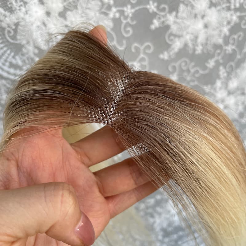 Natrahair 8-613 halo wire human hair topper, ultra-thin lace 10 x 3.5 cm, 25 cm hair - view 10