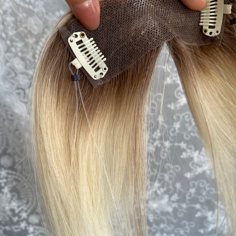 Natrahair 8-613 halo wire human hair topper, ultra-thin lace 10 x 3.5 cm, 25 cm hair - view 12
