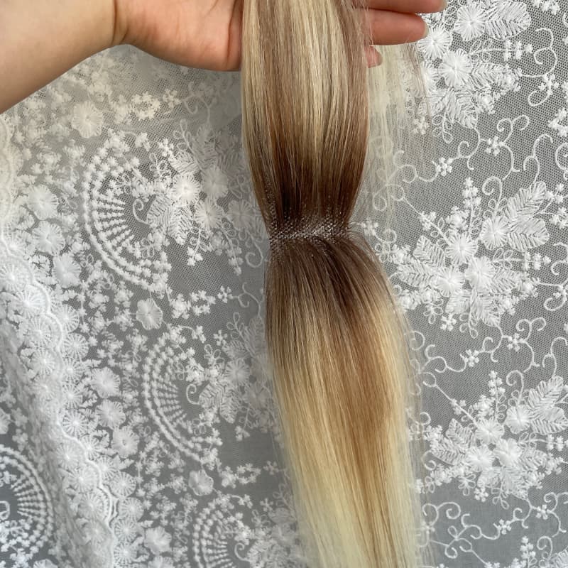 Natrahair 8-613 halo wire human hair topper, ultra-thin lace 10 x 3.5 cm, 25 cm hair - view 6