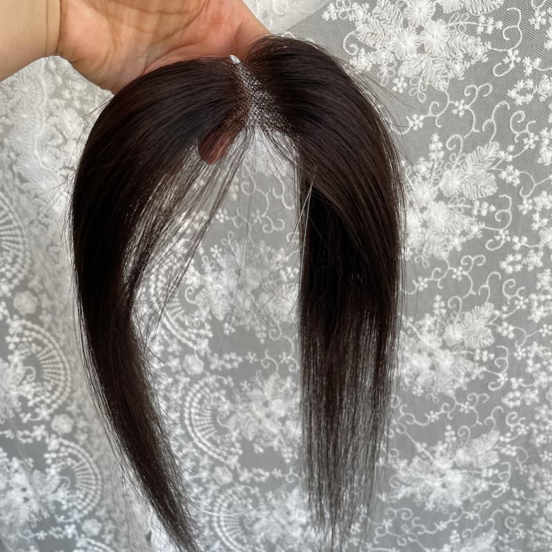Natrahair Natrual Black halo wire human hair topper, ultra-thin lace 10 x 3.5 cm, 25 cm hair - view 4