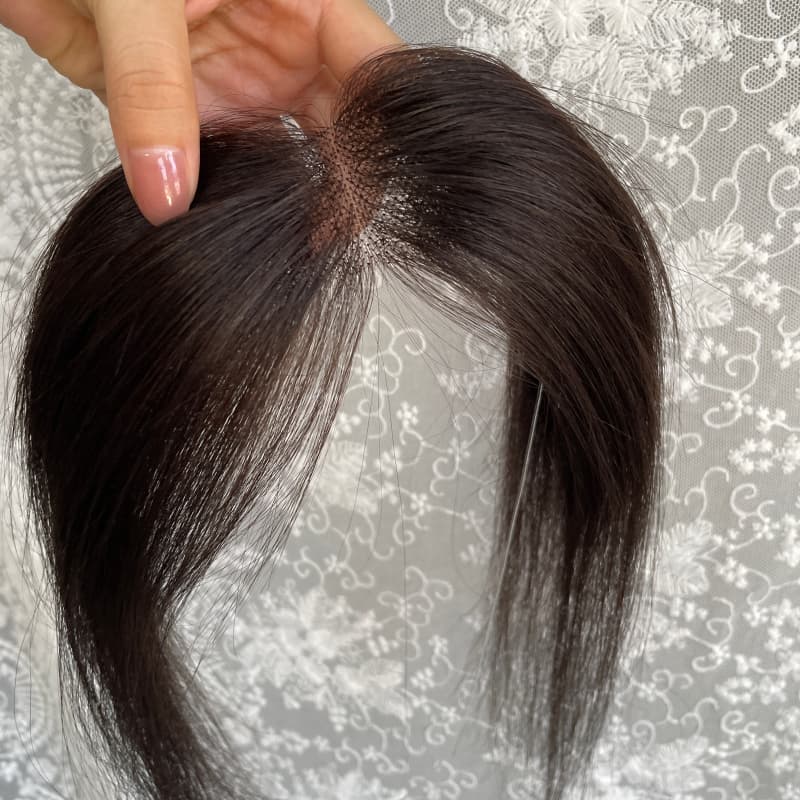 Natrahair Natrual Black halo wire human hair topper, ultra-thin lace 10 x 3.5 cm, 25 cm hair - view 9