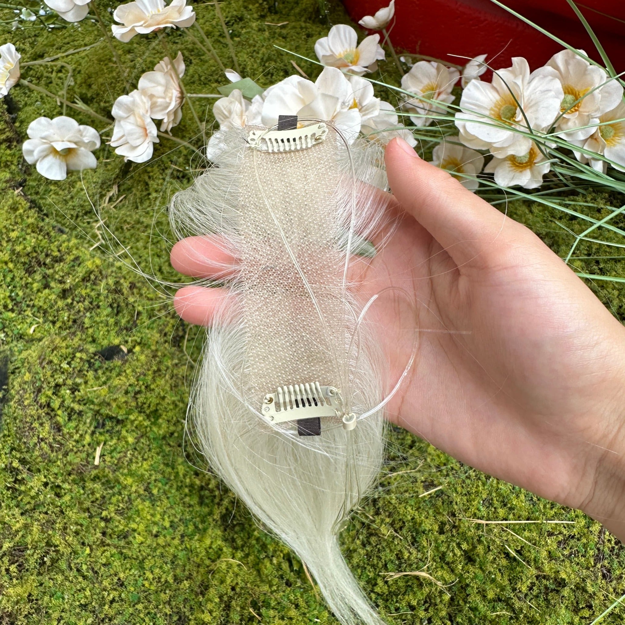 Halo wire human hair topper