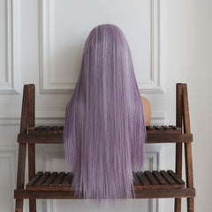 Faye-Light Purple Straight Synthetic 13x4 Lace Front Wig